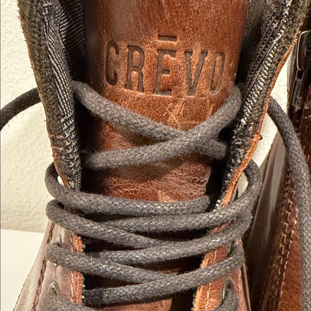 Crevo Brown Leather Lace-Up Boots - Picture 2 of 4